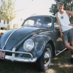 Vince and His '64 VW Bug in 1986